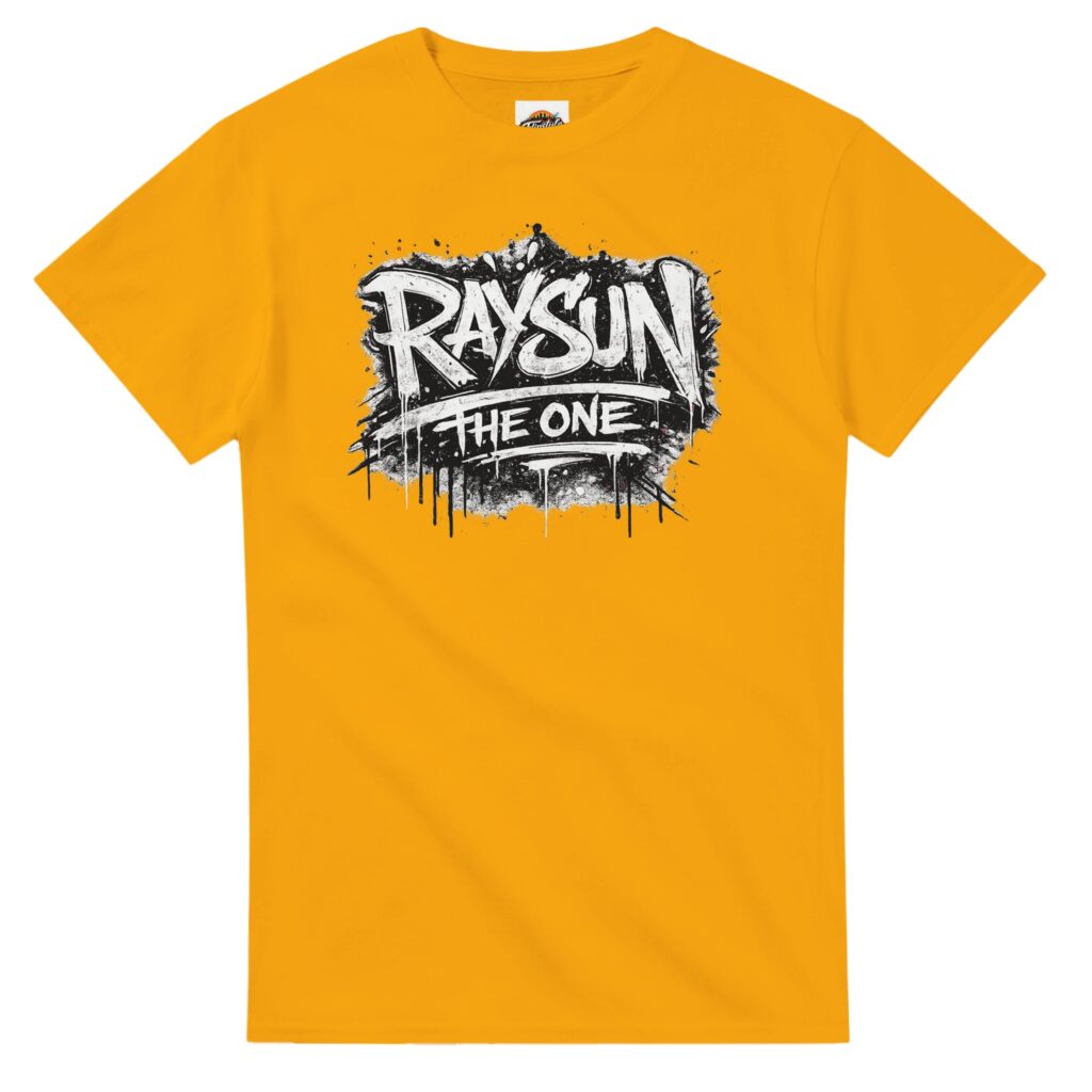 Flipstyle Merch - Raysun The One - White Graffiti Drip - T-Shirt - Yellow